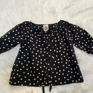 Girls Dagmar Daley Black with polka dots blouse -Size 2